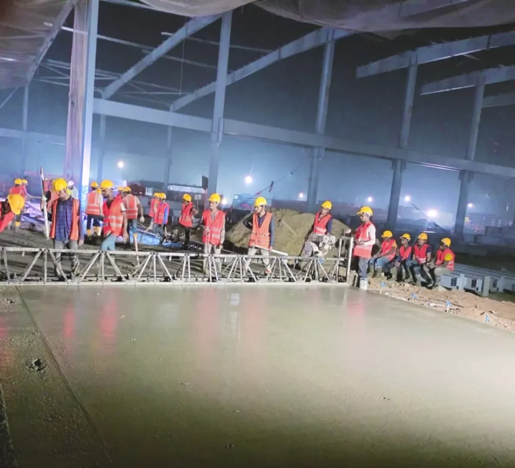Military facility heavy duty concrete floor hardener flooring